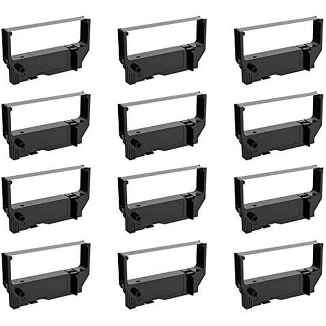 Lot de 12 Remplacement pour Star SP200 Ruban Noir Utilisé avec Star RC200br NK501 T77 SP500 SP-298 SP-500 SP-512mc SP-512md Imprimante POS