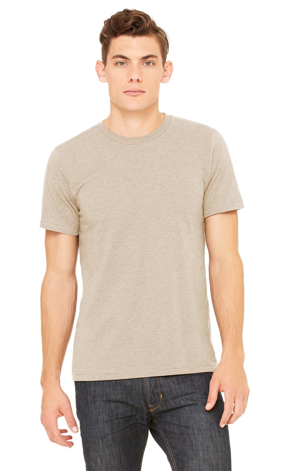 The Bella + Canvas Unisex Jersey Short Sleeve T-Shirt - HEATHER TAN - M ...