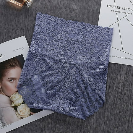 GZWYHT Hipster Panties Clearance Seamless Underwear Briefs High Waist Underwear Lace Tummy Control Panties Stretch Underpant High Waisted Underwear Womens Underwear Womens Sexy Underwear Blue XL