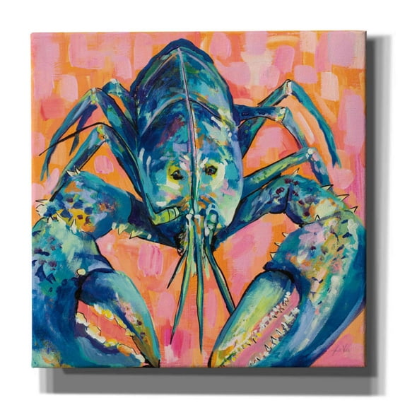 Epic Graffiti 'Lilly Lobster I' by Jeanette Vertentes, Canvas Wall Art, 37"x37"