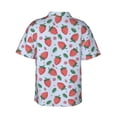 thumbnail image 3 of Picia Strawberries Gentle Cotton Regular Fit Short Sleeve Casual Hawaiian Shirt for Men-3X-Large, 3 of 9