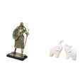 thumbnail image 5 of Dualoai European Knight and Elephant Sculpture Figurines Creative Desktop Ornament Unique Tabletop Decoration for Entryway Living Room Office Bedroom Home Decor, 5 of 8