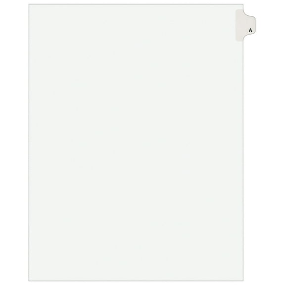 Avery Individual Legal Dividers Avery Style, Letter Size, Side Tab A (1401)