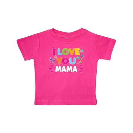 

Inktastic I Love You Mama with Flowers Gift Baby Girl T-Shirt