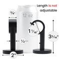 thumbnail image 4 of Soporte para barras de cortina A Key Tech de 1 pulgada para pared o techo, color negro, 4 of 5