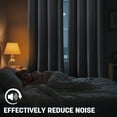thumbnail image 2 of Lapalife Thermal Insulated 100% Blackout Curtains for Bedroom, 84 Inch Double Layer Thick Quilted Lining Grommet Curtain Noise Reducing for Living room, Bedroom, Gray, 1 Panel, 2 of 9