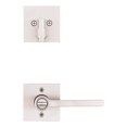 thumbnail image 4 of Kwikset Halifax Satin Nickel Zinc Lever and Single Cylinder Deadbolt, 4 of 8