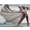 thumbnail image 4 of Paréos de Bikini en Mousseline pour Femmes à Manches Longues, Décolleté en V Profond, Robe Maxi Transparente, à Lacets, Tenue de Plage d'Été, 4 of 6