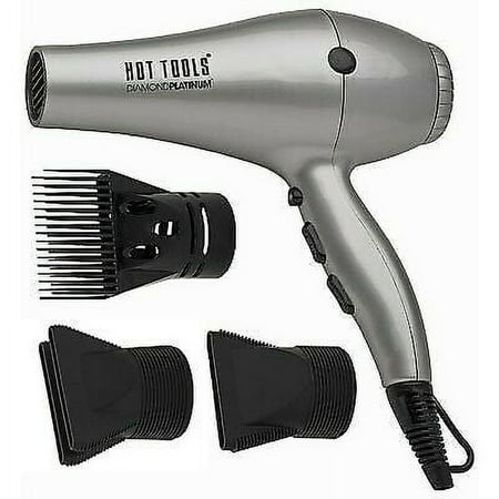 Hot Tools Pro Diamond Platinum Lightweight Ionic Salon Hair Blow Dryer HTP2500