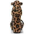 thumbnail image 4 of BLISSFUL STEP Women's Platform Ankle Strap Chunky High Heel Sandals Leopard (Size 10), 4 of 7