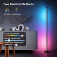 thumbnail image 6 of Finedea LED Corner Floor Lamp, 16 Million Colors Corner Light with App & Remote Control, 50” Smart RGB Ambient Lighting with Music Sync, Mood Lighting for Bedroom, Living Room, Gaming Room, 1 PACK, 6 of 13