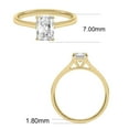 thumbnail image 5 of 14K Yellow Gold Radiant Shape Lab Grown Diamond Cathedral Solitaire Engagement Ring - 1 Carat (Ring Size: 6.5), 5 of 5