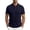 Navy, variant on CAIVO Polo Shirts For Men Solid Color For Daily Commute Work Outdoor Summer Breathable Short Sleeve Casual Lapel Classic Fit Golf Tops For Business , XL