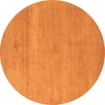 thumbnail image 1 of Ahgly Company Machine Washable Indoor Round Abstract Orange Modern Area Rugs, 7' Round, 1 of 4