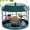 Green Glass Bowl, variant on Caged Suet Bird Feeder for Outdoors Hanging, Squirrel Proof Double Suet Feeder for Small Birds, Metal Cage with Detachable Hook, Large Space, Outdoors Weatherproof, Green