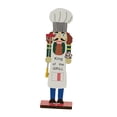 thumbnail image 2 of Lipstore Christmas Decor Table Centerpiece Craft Collectible Photo Prop Wooden Nutcracker Chef, 2 of 8