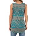 thumbnail image 3 of Beecarchil Women's Plus Size Sleeveless Summer Printed Pleated Casual Tunic Tank Tops S-3XL, 3 of 4