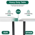 thumbnail image 2 of HOUSNIFLEX 5FT Folding Table, Heavy Duty Portable Table, Waterproof HDPE, Foldable for Picnic, Party, Camping, Dining, BBQ, Indoor & Outdoor, White, 2 of 9