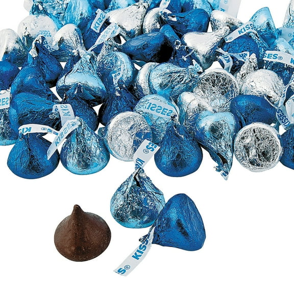 Hershey’s® Kisses® Blue & Silver Chocolate Candy, Edibles, Winter, 65 Pieces