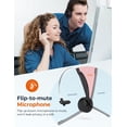 thumbnail image 2 of Mpow M5 Bluetooth Headset Noise Cancelling Truck Driver Headphones with Charging Stand for PC, Skype, Call Center, 2 of 8