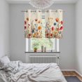 thumbnail image 5 of Yellow Red Blue Spring Floral Kitchen Curtains Small Short 39 Inch Length, Watercolor Botanical Summer Flowers Bedroom Living Room Curtains, Light Filtering Cafe Curtain Drapes 2 Panels Set 55''x39'', 5 of 9