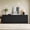 Black, variant on 94.5" Fluted Buffet Cabinet with Storage, Modern Black Sideboard Credenza with 6 Doors, Large Console Table for Dining Room Living Room Entryway