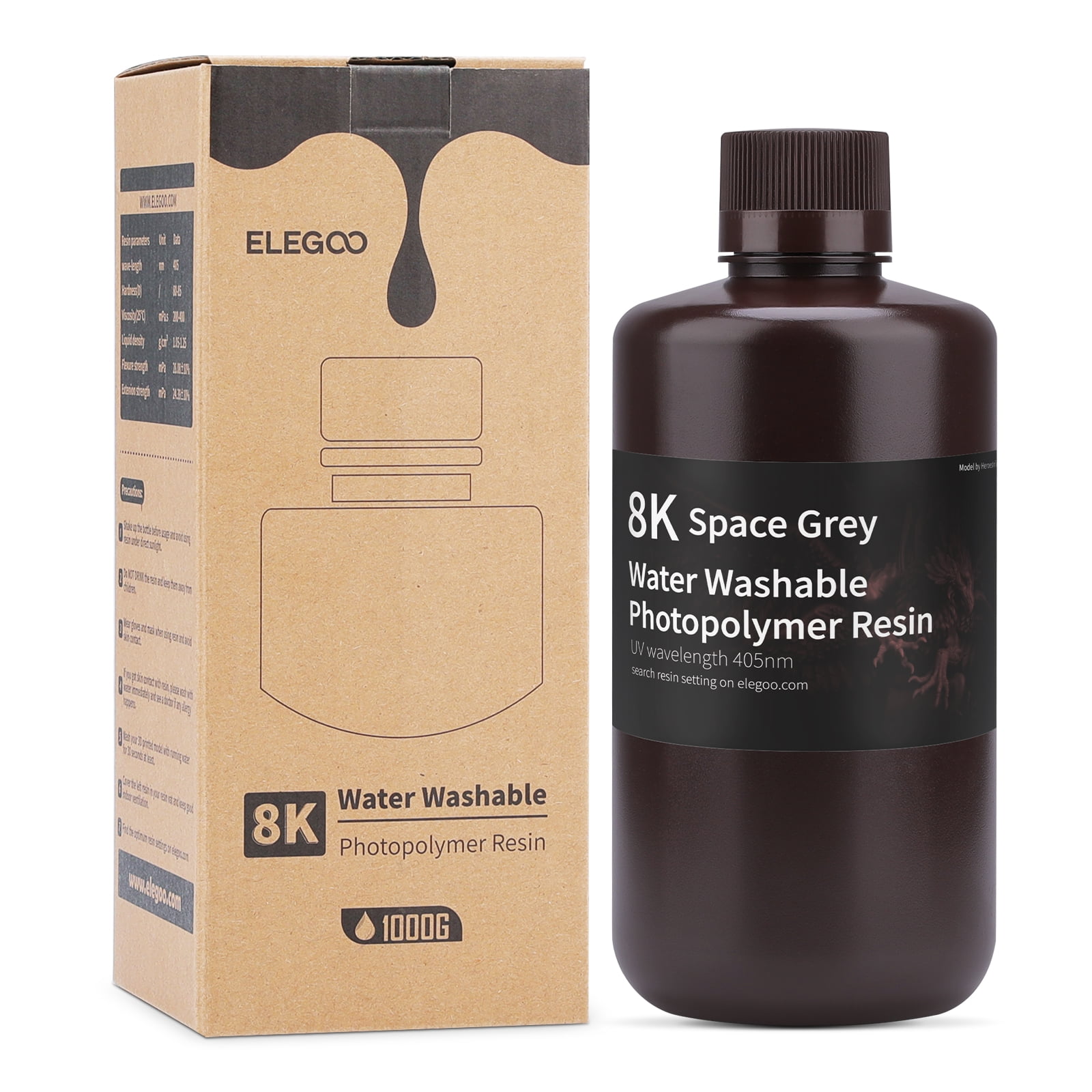 Elegoo Water Washable Resin Ceramic Grey - 3DJake International