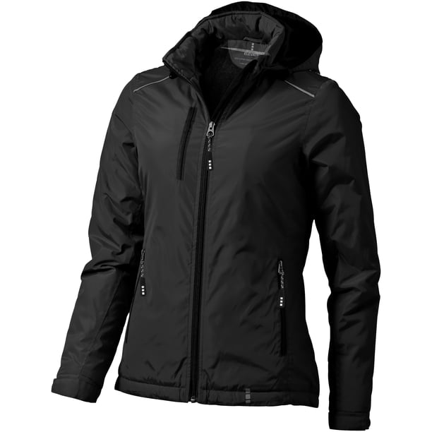 Elevate - Chaqueta impermeable con forro polar modelo Smithers para mujer (Negro)