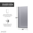 thumbnail image 4 of Screen Series Frameless Tinted Glass Shower Screen Shower Door in Matte Black, 4 of 9