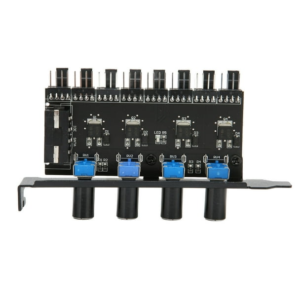 P Channel Fan Hub,PC Fan Hub 4 Cooling Fan Speed Controller PC Fan