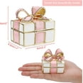 thumbnail image 3 of Joyero Con Lazo Decorativo TUNC Mini Caja de Regalo Rosa Blanco 6 x 4 cm, 3 of 5
