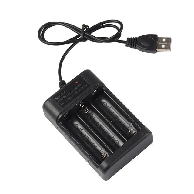 pitrice 1PC Battery Charger USB 3 Slot Universal Battery Charger Portable Rechargeable AA Battery Cell Fast Charging Station Stand