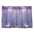 thumbnail image 7 of Yayeee Kitchen Curtains Tier Pair Light Filtering 27"x36" Rod Pocket Short Cafe Window Panel, Purple Forest, 7 of 7