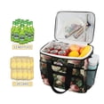 thumbnail image 2 of FORMRS Insulated Cooler Bag 24 Cans Capacity Soft Leakproof Lunch Box with Side Pockets, White and Pink Roses, 2 of 7