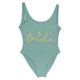 thumbnail image 1 of MKLEKYY Trajes De Baño Mujer Short Women Fashion Letter Print Piece Swimsuit Sexy Bikini Swimwear Bathing Sleeveless Backless Swimsuit 2665, 1 of 4