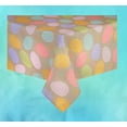 thumbnail image 4 of Easter Eggs Tablecloth 70 Round Colored Decorated on Tan Background Nantucket, 4 of 5