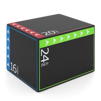 Yes4All 3-in-1 Soft-Padded Plyo Box With Wooden Core, Non-Slip