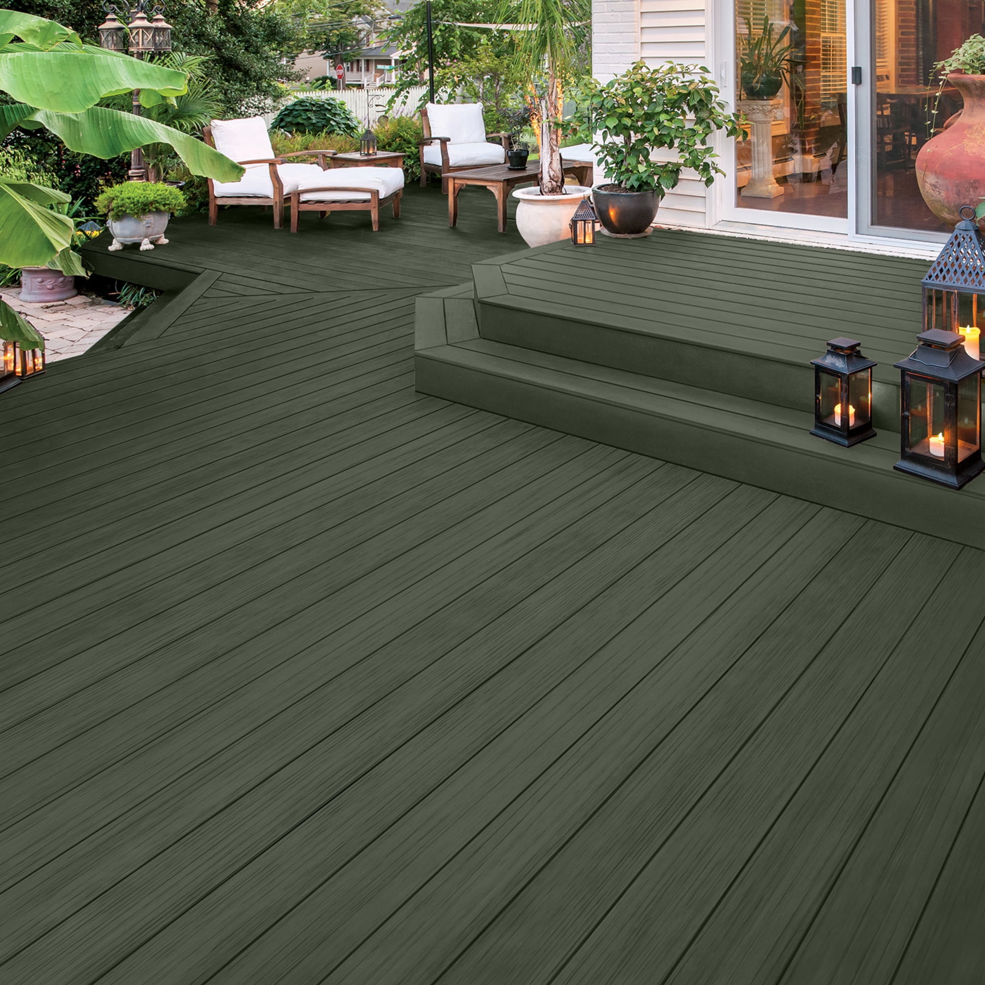 Olympic Elite 5 Gallons SC-1039 Heritage Blue Solid Advanced Exterior Stain and Sealer in One