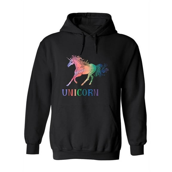 Unicorn Painted Like A Rainbow Hoodie Women -Image by Shutterstock, Female x-Large