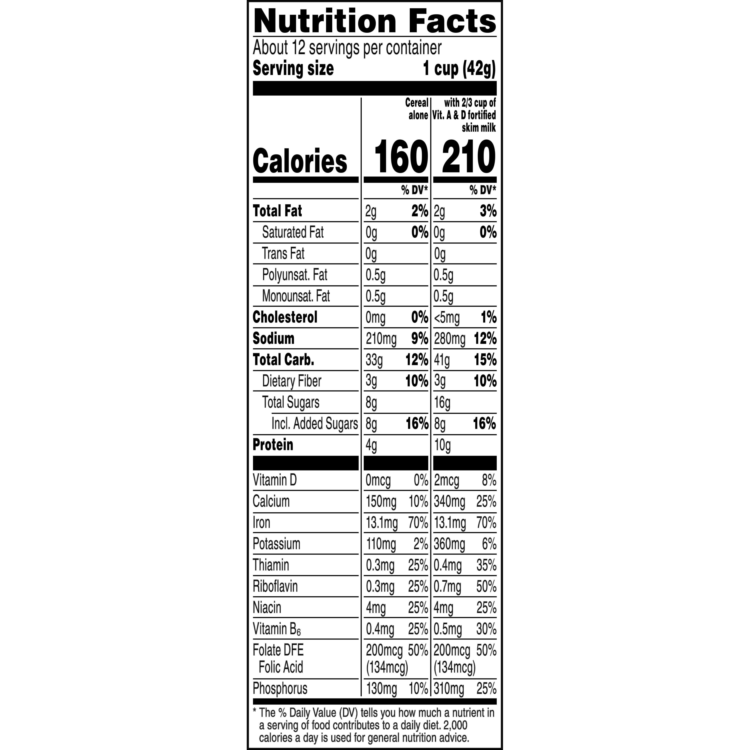 life cereal nutritional guide