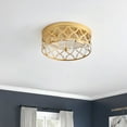 thumbnail image 4 of Aiwen Modern 2-Light Gold Farmhouse Round Flush Mount Ceiling Light Fixture for Bedroom, 4 of 10