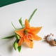 thumbnail image 1 of Flor artificial de lirio de plástico con forma de varilla corta y tacto real de una sola película para decoración de bodas, 1 of 6