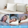 thumbnail image 3 of Pillows Set of 2, Standard Latex Layer Bed Pillows for Side, Back, and Stomach Sleepers, 20" x 26", White, 3 of 10