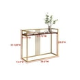 thumbnail image 3 of InRoom Furniture C1425-BL Console Table, Gold & Black Marble, 3 of 3