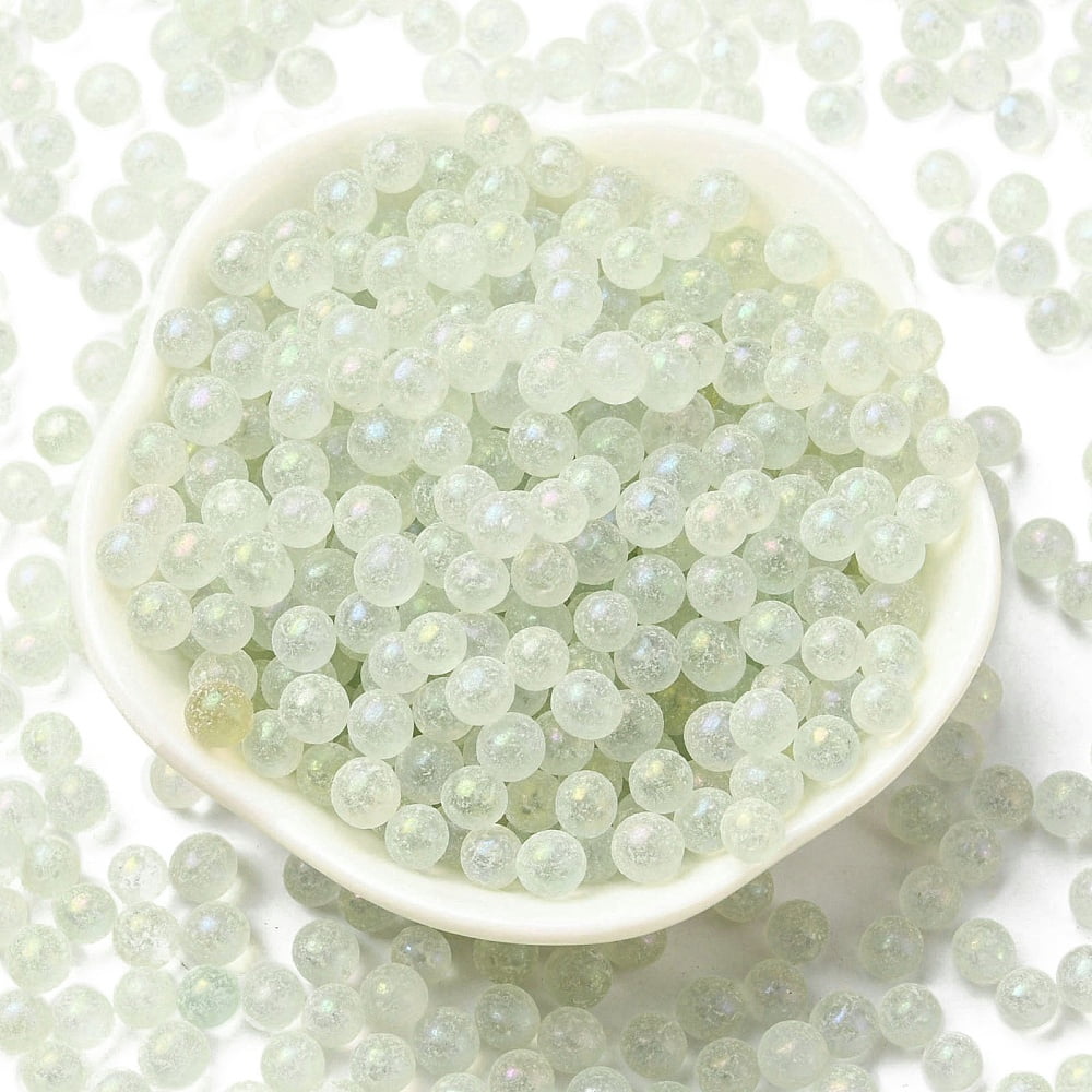 Luminous Glow in the Dark Transparent Glass Round Beads No Hole/Undrilled Beige 5mm about 2800Pcs/bag
