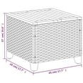 thumbnail image 5 of vidaXL Patio Table Beige 17.7"x17.7"x14.6" Poly Rattan Acacia Wood, 5 of 31