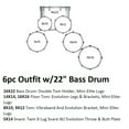 thumbnail image 5 of Ludwig Evolution 6pc Acoustic Drum Set with 22" Bass Drum Cherry, 5 of 5