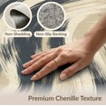 thumbnail image 6 of ODIKA 4'x6' Washable Area Rug Stain Resistant, Low Pile, Easy Care Distressed Vintage Tonal Faded Interlocking Abstract Brushstroke Refined for Dorm Room, Small Living, 6 of 7