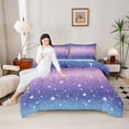 thumbnail image 4 of Castle Fairy Kids Glitter Print Twin Comforter Sets,Abstract Gradient Bedding Set, 4 of 8
