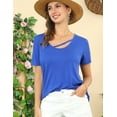 thumbnail image 4 of Doublju Womens Scoop Neck Asymmetric Strap Modal T-Shirt With Plus Size, 4 of 4